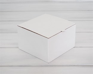 Коробка для посылок, 16х16х10 см, из плотного картона, белая