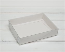Коробка с прозрачной крышкой Классика, 20х15х4 см, белая